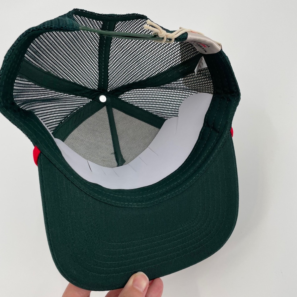 MOTHER The 10-4 Wild Cherries Trucker Hat Sweet Rhinestone Brim NWT OS Green - Picture 6 of 9
